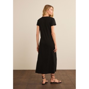 NEXT Ribbed T-Shirt Style Maxi Column Dress With Slit Detail Regular