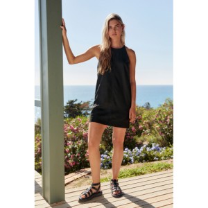 NEXT Petite Linen Blend High Neck Mini Dress