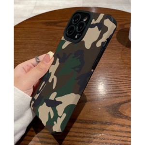 1pc Anti-Fall Phone Case With Tpu Camouflage Camera Cover Suitable For Iphone X, Xr, 11, 12, 13, 14, 12paomax, 13paomax, 14paomax, 15, 15pro, 15plus, 15promax, Samsung series