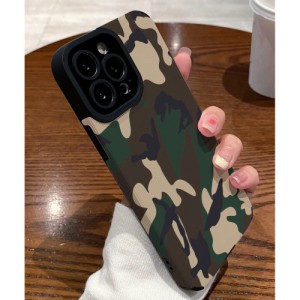 1pc Anti-Fall Phone Case With Tpu Camouflage Camera Cover Suitable For Iphone X, Xr, 11, 12, 13, 14, 12paomax, 13paomax, 14paomax, 15, 15pro, 15plus, 15promax, Samsung series