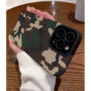 1pc Anti-Fall Phone Case With Tpu Camouflage Camera Cover Suitable For Iphone X, Xr, 11, 12, 13, 14, 12paomax, 13paomax, 14paomax, 15, 15pro, 15plus, 15promax, Samsung series