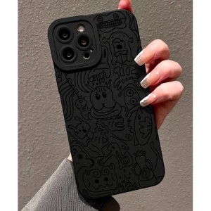 1pc Cartoon Graffiti Printed Eye-style Soft Silicone Phone Case, Full Protective Cover Compatible With Iphone 6/6s/6 Plus/7/8/se/7 Plus/8 Plus/x/xs Xr/xs Max/11/12/13/14/12 Mini/13 Mini/11pro/12pro/13pro/14pro/11pro Max/12pro Max/13pro Max/14pro Max/14plu