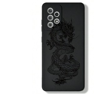 New Arrival Protective Phone Case With Straight Edge-cut Camera Hole, Anti-drop And Thickened, Printed With Chinese Dragon Pattern, Compatible With Iphone, Huawei, Samsung, Xiaomi