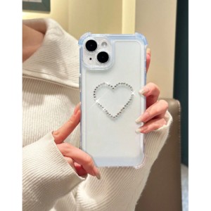 Electroplated Four Corner Anti-fall Rhinestone Sparkle Space Case, Phone Cover For Women