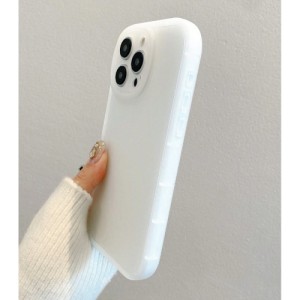 1pc Simple Solid Color Skin-Friendly Protective Design Camera Covered Ivory White Phone Case For Iphone 11, Iphone 13, Iphone 14, Iphone 15 And Other Iphone Models