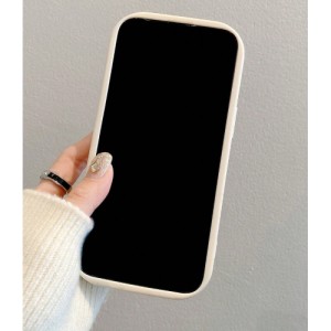 1pc Simple Solid Color Skin-Friendly Protective Design Camera Covered Ivory White Phone Case For Iphone 11, Iphone 13, Iphone 14, Iphone 15 And Other Iphone Models