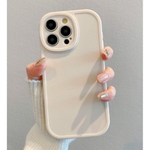 1pc Simple Solid Color Skin-Friendly Protective Design Camera Covered Ivory White Phone Case For Iphone 11, Iphone 13, Iphone 14, Iphone 15 And Other Iphone Models