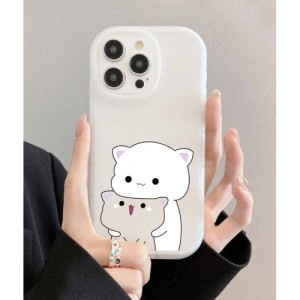 Cartoon Cat Camera Protector Full Coverage Matte Skin Feeling Phone Case In Color For Iphones