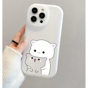 Cartoon Cat Camera Protector Full Coverage Matte Skin Feeling Phone Case In Color For Iphones