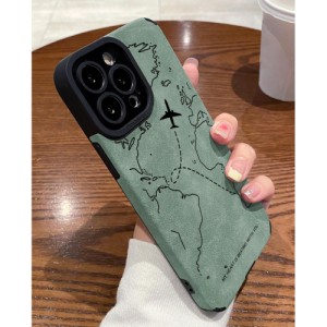 Tpu Airplane Pattern Leather Texture Camera Protector Phone Case, Compatible With Iphones