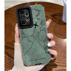 Tpu Airplane Pattern Leather Texture Camera Protector Phone Case, Compatible With Iphones