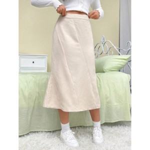 SHEIN Qutie Zip Back Pleated Skirt