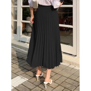 SHEIN Qutie Zip Back Pleated Skirt