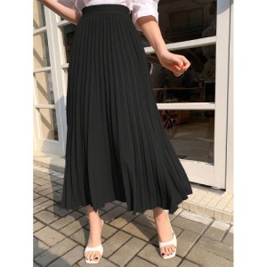 SHEIN Qutie Zip Back Pleated Skirt