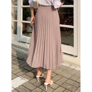 SHEIN DAZY Solid Color Pleated Skirt