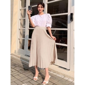 SHEIN DAZY Solid Color Pleated Skirt