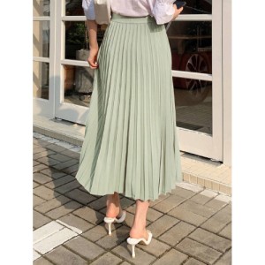 SHEIN DAZY Solid Color Pleated Skirt