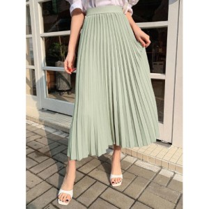 SHEIN DAZY Solid Color Pleated Skirt