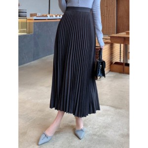 SHEIN DAZY Solid Color Pleated Skirt