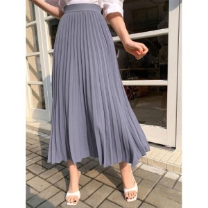 SHEIN DAZY Solid Color Pleated Skirt