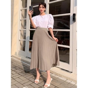 SHEIN DAZY Solid Color Pleated Skirt