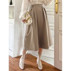 SHEIN DAZY High Waist Plicated Detail Skirt