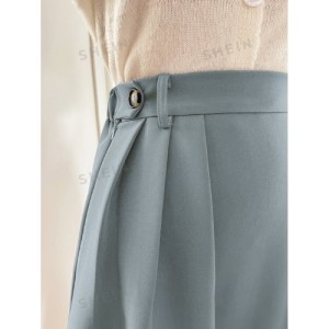 SHEIN DAZY High Waist Plicated Detail Skirt