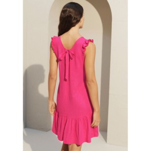 NEXT Linen V-Neck Blend Summer Sleeveless Shift Dress