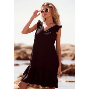 NEXT Linen V-Neck Blend Summer Sleeveless Shift Dress
