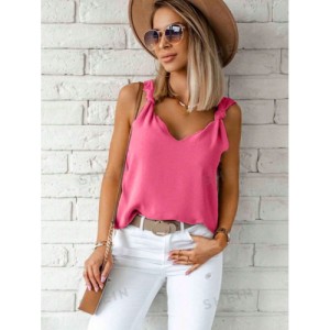 SHEIN Solid Knot Shoulder Tank Top