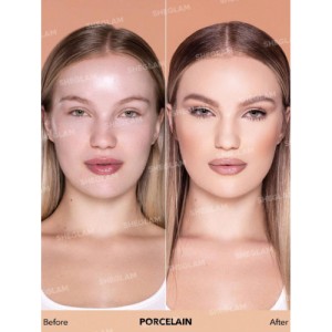 SHEGLAM Complexion Pro Long Lasting Breathable Matte Foundation-Porcelain Matte Sweat-proof Liquid Foundation Oil Control Full Coverage Pore-less Concealer Waterproof Flawless Non-Fading Weightless