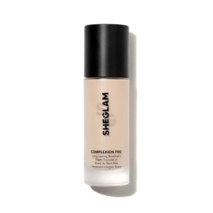 SHEGLAM Complexion Pro Long Lasting Breathable Matte Foundation-Porcelain Matte Sweat-proof Liquid Foundation Oil Control Full Coverage Pore-less Concealer Waterproof Flawless Non-Fading Weightless