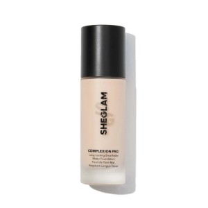 SHEGLAM Complexion Pro Long Lasting Breathable Matte Foundation-Porcelain Matte Sweat-proof Liquid Foundation Oil Control Full Coverage Pore-less Concealer Waterproof Flawless Non-Fading Weightless