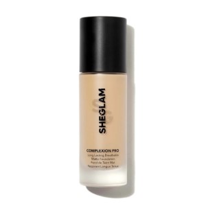 SHEGLAM Complexion Pro Long Lasting Breathable Matte Foundation-Porcelain Matte Sweat-proof Liquid Foundation Oil Control Full Coverage Pore-less Concealer Waterproof Flawless Non-Fading Weightless