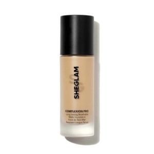 SHEGLAM Complexion Pro Long Lasting Breathable Matte Foundation-Porcelain Matte Sweat-proof Liquid Foundation Oil Control Full Coverage Pore-less Concealer Waterproof Flawless Non-Fading Weightless