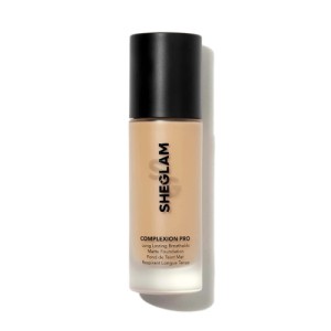 SHEGLAM Complexion Pro Long Lasting Breathable Matte Foundation-Porcelain Matte Sweat-proof Liquid Foundation Oil Control Full Coverage Pore-less Concealer Waterproof Flawless Non-Fading Weightless