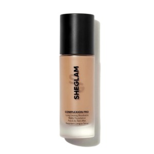 SHEGLAM Complexion Pro Long Lasting Breathable Matte Foundation-Porcelain Matte Sweat-proof Liquid Foundation Oil Control Full Coverage Pore-less Concealer Waterproof Flawless Non-Fading Weightless