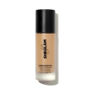 SHEGLAM Complexion Pro Long Lasting Breathable Matte Foundation-Porcelain Matte Sweat-proof Liquid Foundation Oil Control Full Coverage Pore-less Concealer Waterproof Flawless Non-Fading Weightless