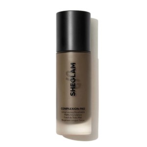 SHEGLAM Complexion Pro Long Lasting Breathable Matte Foundation-Porcelain Matte Sweat-proof Liquid Foundation Oil Control Full Coverage Pore-less Concealer Waterproof Flawless Non-Fading Weightless