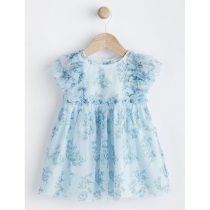 NEXT Baby Occasion Mesh Frill Sleeve Dress (0mths-2yrs)