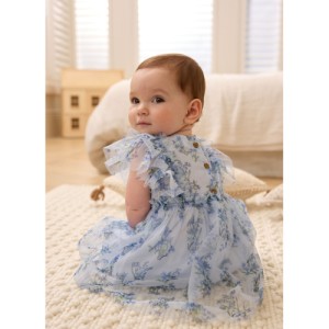 NEXT Baby Occasion Mesh Frill Sleeve Dress (0mths-2yrs)