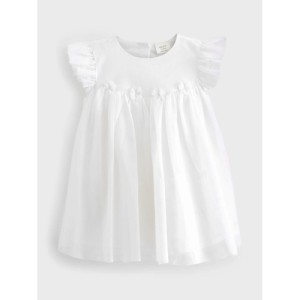 NEXT Baby Occasion Mesh Frill Sleeve Dress (0mths-2yrs)