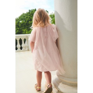 NEXT Pale Pink Sparkle Tulle Party Dress (3mths-10yrs)