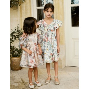 NEXT Berry Red Ditsy Print High Neck Long Sleeve Dress (12mths-16yrs)