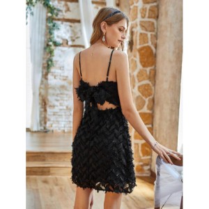 SHEIN DAZY Sequin Strapless Party Dress