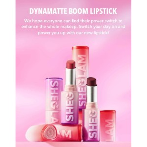 SHEGLAM Dynamatte Boom Long Lasting Matte Lipstick-Rule Breaker 20 Colors Creamy Matte Waterproof Lipstick Amazing Non-Stick Cup Transfer-Proof