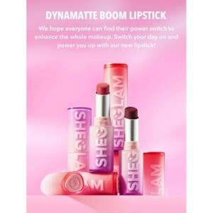 SHEGLAM Dynamatte Boom Long Lasting Matte Lipstick-Rule Breaker 20 Colors Creamy Matte Waterproof Lipstick Amazing Non-Stick Cup Transfer-Proof