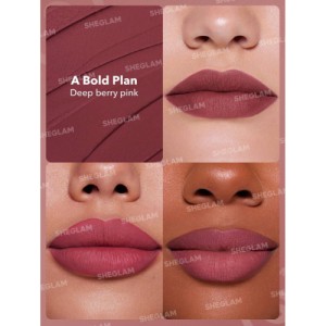 SHEGLAM Dynamatte Boom Long Lasting Matte Lipstick-Rule Breaker 20 Colors Creamy Matte Waterproof Lipstick Amazing Non-Stick Cup Transfer-Proof