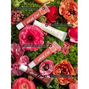 SHEGLAM Power Bouquet Lip Gloss-See It Through Shiny Tinted Moisturizing Lip Gloss Plumping Non-Sticky Lip Oil Repairing Camelia Extract Lip Care