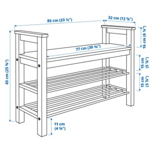 جا کفشی ایکیا HEMNES سایز 85x32x65